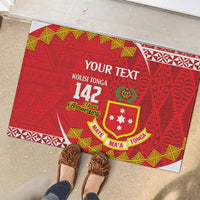 Personalised Kolisi Tonga College Atele Rubber Doormat Mate Maa Tonga 142 Years Anniversary