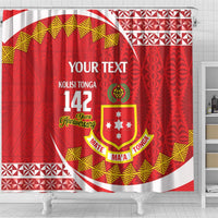 Personalised Kolisi Tonga College Atele Shower Curtain Mate Maa Tonga 142 Years Anniversary