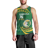Personalised Tonga Liahona-Saineha High School Men Tank Top Happy 76 Years Anniversary