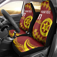 Personalised Tonga High School Car Seat Cover Happy 77 Years Anniversary