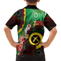 Long God Yumi Stanap Vanuatu Hawaiian Shirt Tropical Flowers Aboriginal Pattern