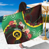 Long God Yumi Stanap Vanuatu Sarong Tropical Flowers Aboriginal Pattern