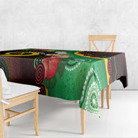 Long God Yumi Stanap Vanuatu Tablecloth Tropical Flowers Aboriginal Pattern