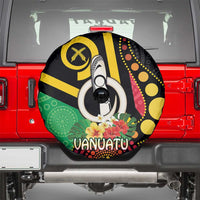 Tamtam Drum Vanuatu Spare Tire Cover Boar Tusk Aboriginal Flag Style