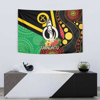 Tamtam Drum Vanuatu Tapestry Boar Tusk Aboriginal Flag Style