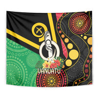 Tamtam Drum Vanuatu Tapestry Boar Tusk Aboriginal Flag Style