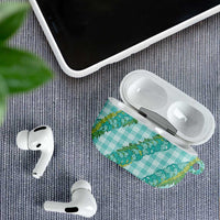 Hawaii Jade Vine Lei AirPods Case Aloha Palaka Motif - Turquoise - Polynesian Pride