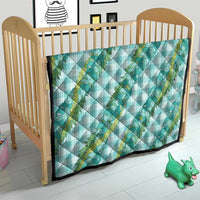 Hawaii Jade Vine Lei Quilt Aloha Palaka Motif - Turquoise - Polynesian Pride