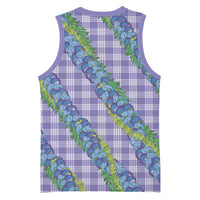 Hawaii Jade Vine Lei Basketball Jersey Aloha Palaka Motif - Purple - Polynesian Pride
