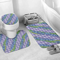 Hawaii Jade Vine Lei Bathroom Set Aloha Palaka Motif - Purple - Polynesian Pride