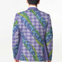 Hawaii Jade Vine Lei Blazer Aloha Palaka Motif - Purple - Polynesian Pride