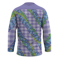 Hawaii Jade Vine Lei Hockey Jersey Aloha Palaka Motif - Purple - Polynesian Pride