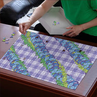 Hawaii Jade Vine Lei Puzzle Aloha Palaka Motif - Purple - Polynesian Pride