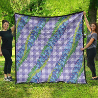 Hawaii Jade Vine Lei Quilt Aloha Palaka Motif - Purple - Polynesian Pride