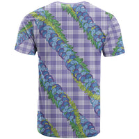 Hawaii Jade Vine Lei T Shirt Aloha Palaka Motif - Purple - Polynesian Pride