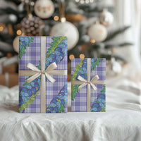 Hawaii Jade Vine Lei Wrapping Paper Aloha Palaka Motif - Purple - Polynesian Pride