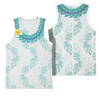 Jade Vine Lei Hawaii Basketball Jersey Aloha Seamless Tropical Leaves - Polynesian Pride