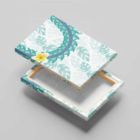Jade Vine Lei Hawaii Canvas Wall Art Aloha Seamless Tropical Leaves - Polynesian Pride
