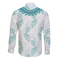Jade Vine Lei Hawaii Family Matching Short Sleeve Bodycon Dress and Hawaiian Shirt Aloha Seamless Tropical Leaves - Polynesian Pride