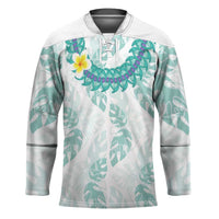Jade Vine Lei Hawaii Hockey Jersey Aloha Seamless Tropical Leaves - Polynesian Pride