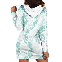 Jade Vine Lei Hawaii Hoodie Dress Aloha Seamless Tropical Leaves - Polynesian Pride