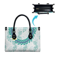 Jade Vine Lei Hawaii Leather Bag Aloha Seamless Tropical Leaves - Polynesian Pride