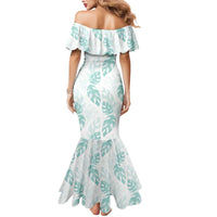 Jade Vine Lei Hawaii Mermaid Dress Aloha Seamless Tropical Leaves - Polynesian Pride