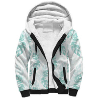 Jade Vine Lei Hawaii Sherpa Hoodie Aloha Seamless Tropical Leaves - Polynesian Pride