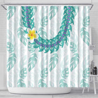 Jade Vine Lei Hawaii Shower Curtain Aloha Seamless Tropical Leaves - Polynesian Pride