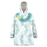 Jade Vine Lei Hawaii Wearable Blanket Hoodie Aloha Seamless Tropical Leaves - Polynesian Pride