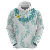 Jade Vine Lei Hawaii Zip Hoodie Aloha Seamless Tropical Leaves - Polynesian Pride