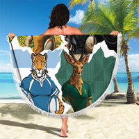 Rugby 2025 Championship Beach Blanket Southern Hemisphere Countries Mascots - Polynesian Pride