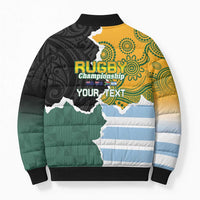 Personalised Rugby 2025 Championship Bomber Puffer Jacket Southern Hemisphere Countries Mascots - Polynesian Pride