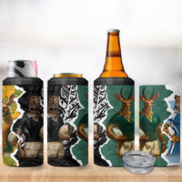 Rugby 2025 Championship 4 in 1 Can Cooler Tumbler Southern Hemisphere Countries Mascots - Polynesian Pride