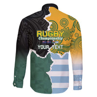 Personalised Rugby 2025 Championship Family Matching Puletasi and Hawaiian Shirt Southern Hemisphere Countries Mascots - Polynesian Pride