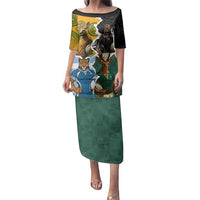 Personalised Rugby 2025 Championship Family Matching Puletasi and Hawaiian Shirt Southern Hemisphere Countries Mascots - Polynesian Pride