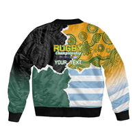 Personalised Rugby 2025 Championship Sleeve Zip Bomber Jacket Southern Hemisphere Countries Mascots - Polynesian Pride
