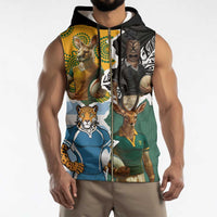 Personalised Rugby 2025 Championship Sleeveless Zip Hoodie Southern Hemisphere Countries Mascots - Polynesian Pride