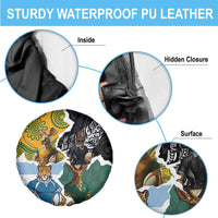 Rugby 2025 Championship Spare Tire Cover Southern Hemisphere Countries Mascots - Polynesian Pride