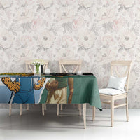 Rugby 2025 Championship Tablecloth Southern Hemisphere Countries Mascots - Polynesian Pride