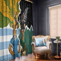 Rugby 2025 Championship Window Curtain Southern Hemisphere Countries Mascots - Polynesian Pride