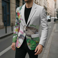 Aloha Hawaii Nene Goose Blazer Tropical Flowers Watercolor Stylized - Polynesian Pride