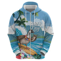 Aloha Hawaii Shaka Nene Goose Zip Hoodie Surfing Take It Easy - Polynesian Pride