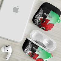 New Zealand and Wales Rugby Custom AirPods Case Aotearoa All Black Combine Welsh Dragon - Polynesian Pride