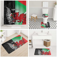 New Zealand and Wales Rugby Custom Bathroom Set Aotearoa All Black Combine Welsh Dragon LT14 - Polynesian Pride