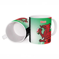 New Zealand and Wales Rugby Custom Ceramic Mug Aotearoa All Black Combine Welsh Dragon - Polynesian Pride