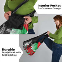 New Zealand and Wales Rugby Custom Grocery Bag Aotearoa All Black Combine Welsh Dragon - Polynesian Pride