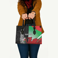New Zealand and Wales Rugby Custom Leather Bag Aotearoa All Black Combine Welsh Dragon - Polynesian Pride