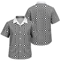 Black White Filipino Binakol Motifs Family Matching Off Shoulder Maxi Dress and Hawaiian Shirt Mabuhay Philippines Festival Kusikus Pattern LT14 Son's Shirt Black - Polynesian Pride