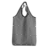 Black White Filipino Binakol Motifs Grocery Bag Mabuhay Philippines Festival Kusikus Pattern LT14 - Polynesian Pride